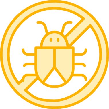 Böcek simgesi. Web simgelerinin vektör illüstrasyonu