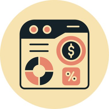 Bir hesap makinesi simgesinin vektör illüstrasyonu