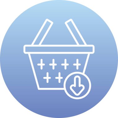 Sepet Simgesi vektör illüstrasyonu