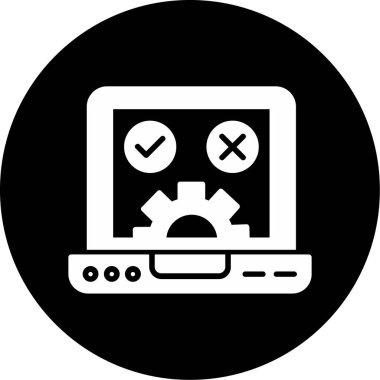 Bilgisayar monitörü. Vektör çizim