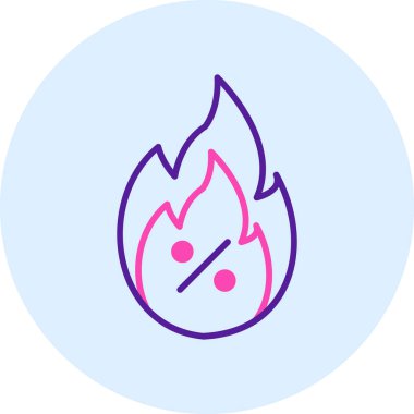 Yangın. Web simgesi basit illüstrasyon