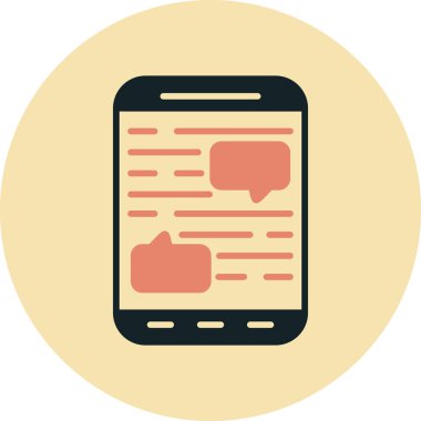 akıllı telefon sohbet simgesi vektör illüstrasyonu