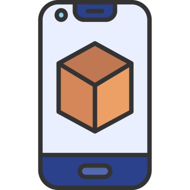 Akıllı telefon. Web simgesi basit illüstrasyon