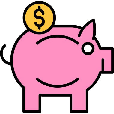 domuzcuk banka vektör simgesi