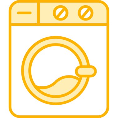 çamaşır makinesi ikon vektör çizimi