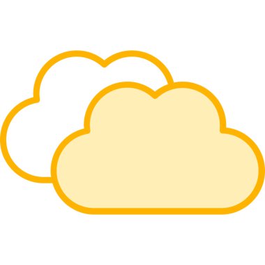 Bulut simgesi vektör illüstrasyonu