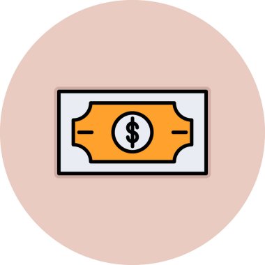 Şeffaf bir arkaplanda dolar vektör çizimi. Birinci kalite semboller. Simge ve konsept tasarımı için vektör vuruşu.