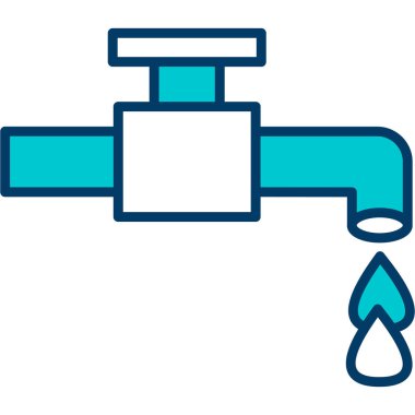 Musluk simgesi vektör illüstrasyonu