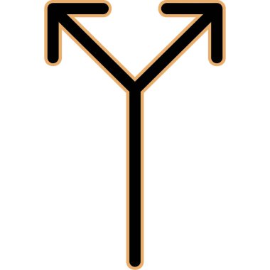 Yön yukarı kontur vektör simgesi