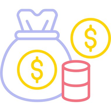 Para ikonu. Basit resimleme