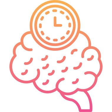 Beyin beyin simgesi dış hatlar biçiminde