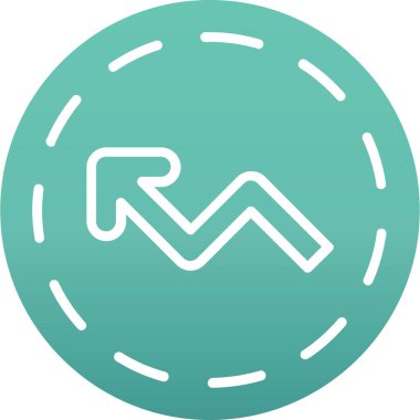 Bir yol simgesinin vektör illüstrasyonu