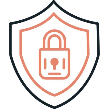 güvenlik simgesi vektör illüstrasyonu