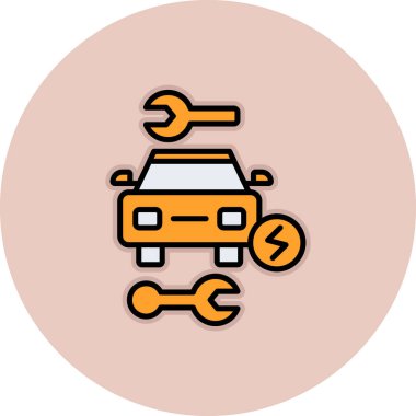 Araba tamiri. Basit resimleme