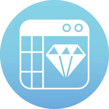 Elmas simgesi, vektör illüstrasyonu