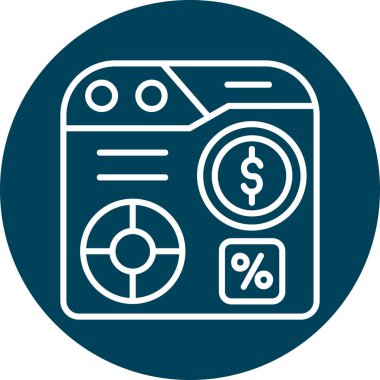 Para simgesinin vektör illüstrasyonu