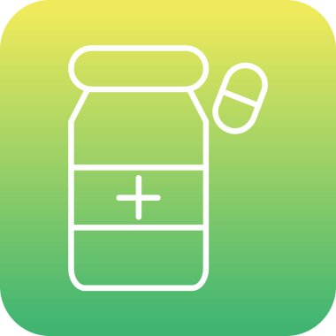 Eşsiz ilaç hapları vektör çizgisi simgesi