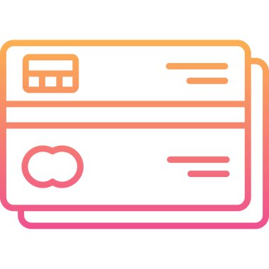 Taslak biçiminde kredi kartı simgesi