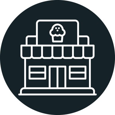 Dükkan. Web simgesi basit tasarım