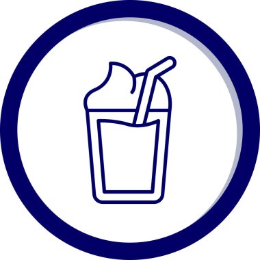 Bir bardak meyve suyu ikonu. vektör illüstrasyonu