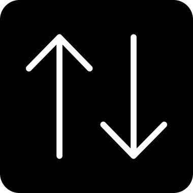 ok yönü aşağı ana hat biçiminde simge