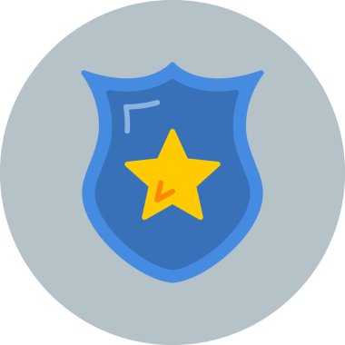 Rozet düz vektör simgesi