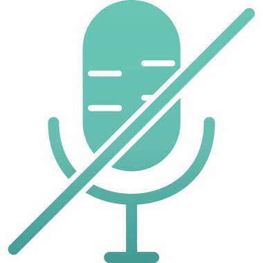 Mikrofon simgesinin vektör illüstrasyonu