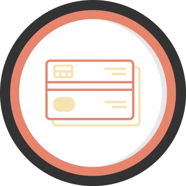 Kredi kartı ikonu. vektör illüstrasyonu