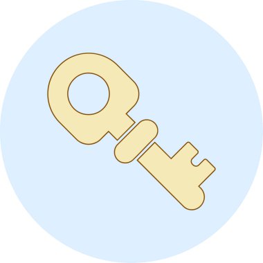 Anahtar simgesi vektör illüstrasyonu