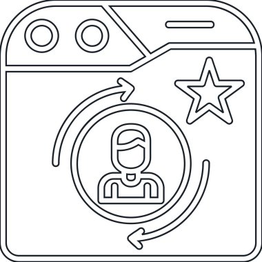 akıllı telefon kullanıcı simgesi, vektör illüstrasyonu