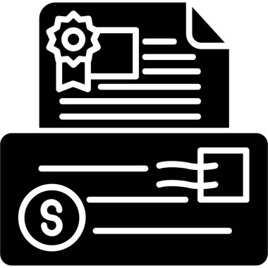 Sertifika. Web simgesi basit illüstrasyon