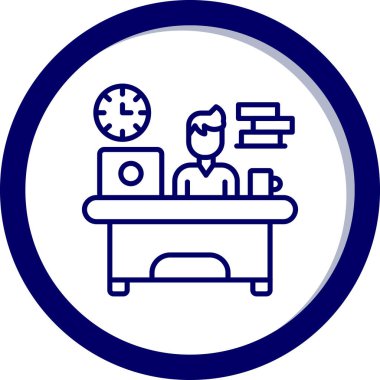 Bilgisayarı ve saati olan bir bilgisayar.