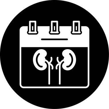 İnsan böbreği simgesi, basit stil.