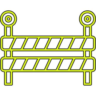 ahşap bariyer simgesi, dış hat biçimi