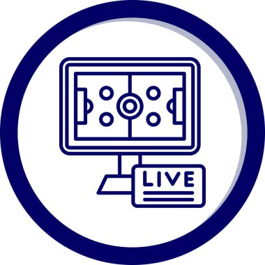 Moda tarzında izole edilmiş canlı yayın simgesi