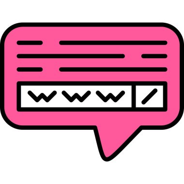 İnternet sohbeti. Web simgesi basit tasarım