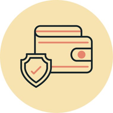 Güvenli vektör simgesi modern basit illüstrasyon