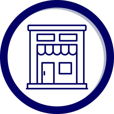 Mağaza. Web simgesi basit illüstrasyon