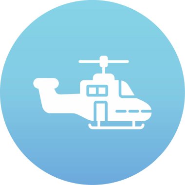 Helikopter. Web simgesi basit illüstrasyon