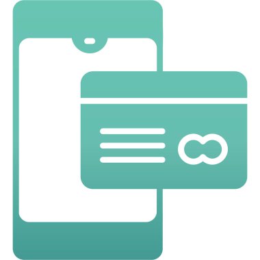 Kredi kartı simgesi, vektör illüstrasyonu