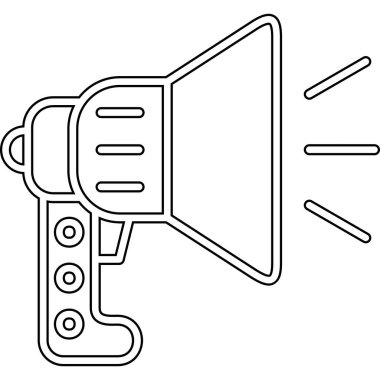 megafon hoparlörü simgesi, basit biçim