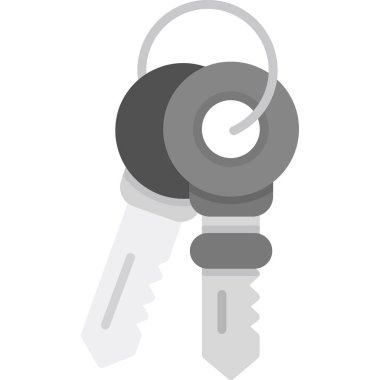 anahtar simgesi, basit vektör illüstrasyon tasarımı