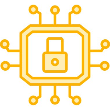 Beyaz arkaplan, vektör, illüstrasyon üzerinde izole edilmiş siber devre tahta düz simgesi