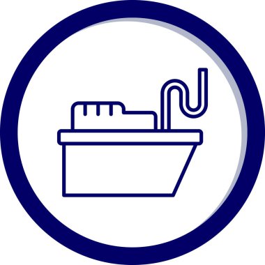 Modern bir banyo simgesinin vektör çizimi