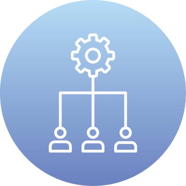 Bir dişli simgesinin bir web simgesinin vektör illüstrasyonu