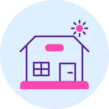 Ev. Web simgesi basit illüstrasyon