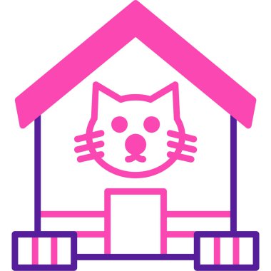 Kedi. Web simgesi basit illüstrasyon