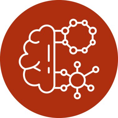 Beyin. Web simgesi basit illüstrasyon