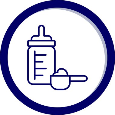 bebek sütü ikonu vektör illüstrasyonu