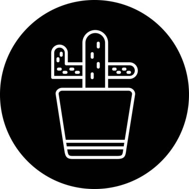 Kaktüs. Web simgesi basit illüstrasyon